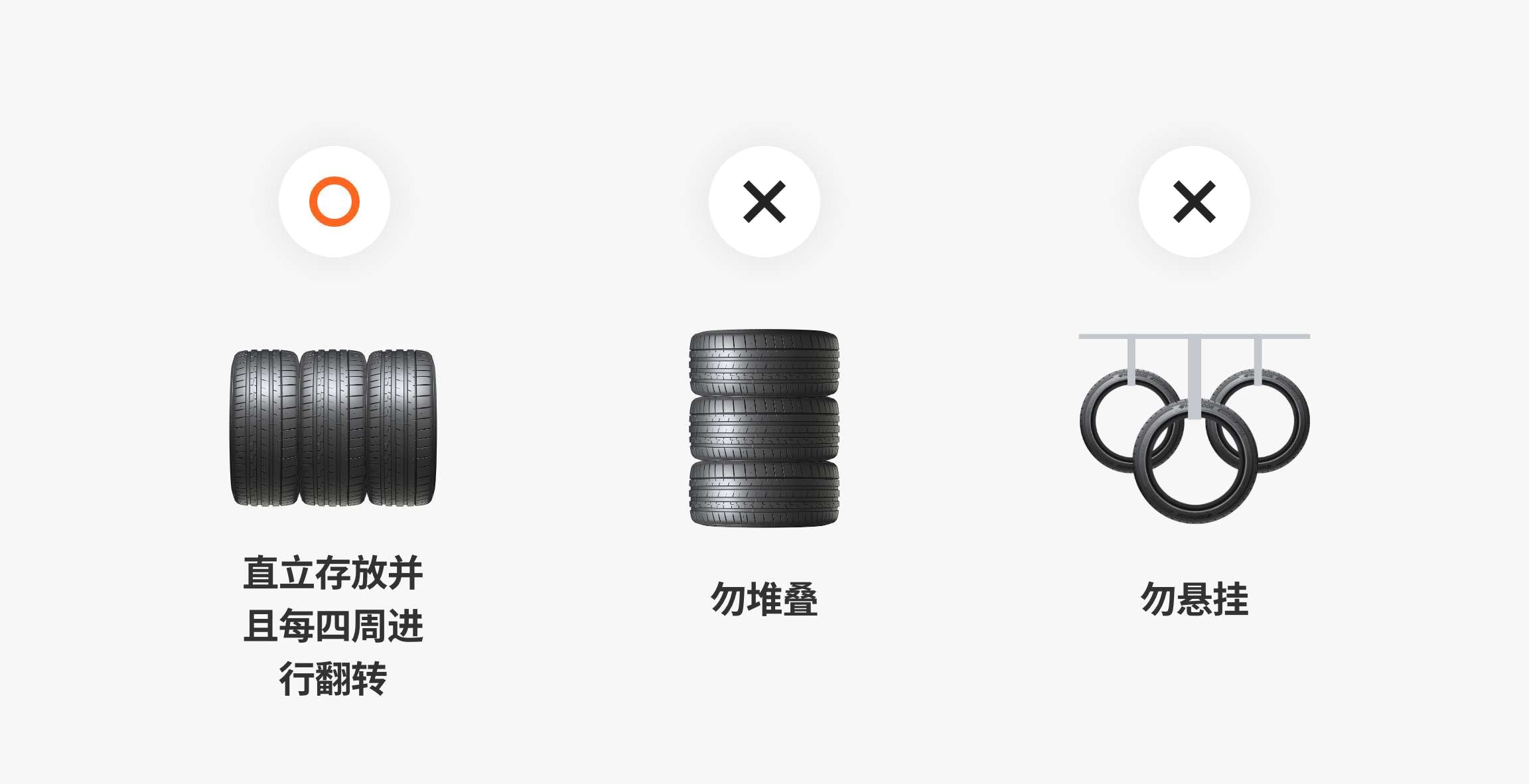 Hankook Tire & Technology-Help & Support-Tire Care Guide-Storage-Store without a Wheel
